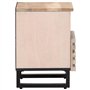 vidaXL Tables de Chevet 2 pcs, Armoires de Lit avec Rangement, Tables de Nuit, Meubles de Chambre à Coucher Intérieur, Bois Mang