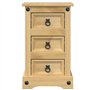 vidaXL Table de Chevet Corona 35x32,5x58 cm en Bois de Pin Massif - Meuble d'Appoint, Armoire de Lit, Table de Nuit