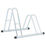 vidaXL Support de vélo au sol autoportant pour 2 vélos acier galvanisé, support de vélo au sol, support de bicyclette, support d