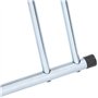 vidaXL Support de vélo au sol autoportant pour 2 vélos acier galvanisé, support de vélo au sol, support de bicyclette, support d