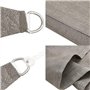 vidaXL Voile d'ombrage 160 g/m² carré Gris Clair 4x4 m PEHD, Voile de Soleil, Voile d’ombrage, Store de Patio, Voile de Pare-Sol
