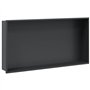 vidaXL Niche de Douche Noir Mat 62x32x9 cm Acier Inoxydable