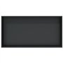 vidaXL Niche de Douche Noir Mat 62x32x9 cm Acier Inoxydable, Niche de Salle de Bain, étagère de Douche intégrée, Niche Murale de