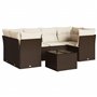 vidaXL Salon de Jardin avec Coussins 7 pcs