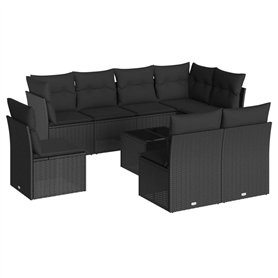 vidaXL Salon de Jardin avec Coussins 9 pcs