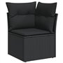 vidaXL Salon de Jardin avec Coussins 9 pcs, Canapés avec Pieds Réglables, Ensemble de Meubles d'Extérieur Patio Terrasse, Modern