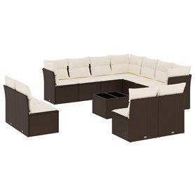 vidaXL Salon de Jardin avec Coussins 12 pcs