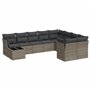 vidaXL Salon de Jardin avec Coussins 10 pcs