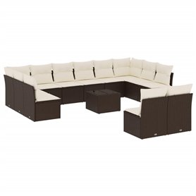 vidaXL Salon de Jardin avec Coussins 13 pcs