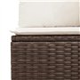 vidaXL Salon de Jardin avec Coussins 13 pcs, Canapés de Terrasse, Ensemble de Meubles d'Extérieur Patio, Moderne, Marron Résine 