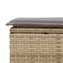 vidaXL Salon de Jardin avec Coussins 12 pcs, Canapés de Terrasse, Ensemble de Meubles d'Extérieur Patio, Moderne, Beige Résine T
