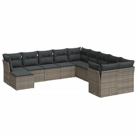 vidaXL Salon de Jardin avec Coussins 11 pcs