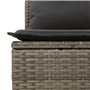 vidaXL Salon de Jardin avec Coussins 13 pcs, Canapés avec Pieds Réglables, Ensemble de Meubles d'Extérieur Patio Terrasse, Gris 