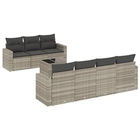 vidaXL Salon de Jardin avec Coussins 8 pcs