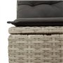 vidaXL Salon de Jardin avec Coussins 8 pcs, Canapés avec Pieds Réglables, Ensemble de Meubles d'Extérieur Patio Terrasse, Gris C