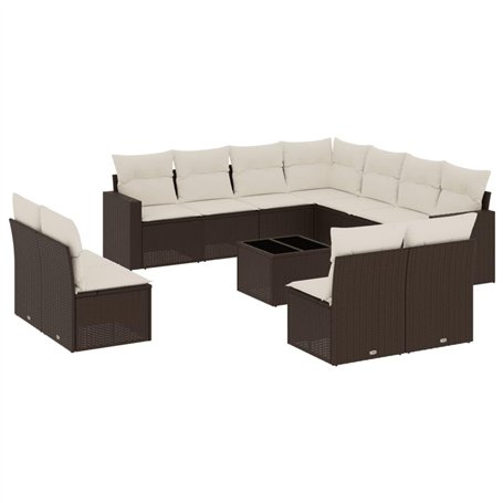 vidaXL Salon de Jardin avec Coussins 12 pcs