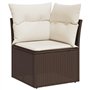 vidaXL Salon de Jardin avec Coussins 12 pcs, Canapés avec Pieds Réglables, Ensemble de Meubles d'Extérieur Patio Terrasse, Marro