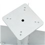 vidaXL Base de Parasol enterré argenté 27,5x27,5x45 cm Acier ancrage au Sol du Parapluie Manchon de Sol de Parasol Base de Paras