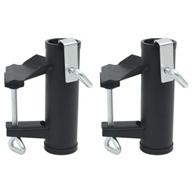 vidaXL Pinces à Parasol pour Balcon 2 pcs 25-38 mm Acier Support de Parasol de Balcon Support de Parapluie de Balcon Pince de Pa