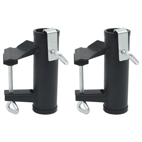 vidaXL Pinces à Parasol pour Balcon 2 pcs 25-38 mm Acier Support de Parasol de Balcon Support de Parapluie de Balcon Pince de Pa
