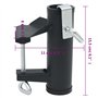 vidaXL Pinces à Parasol pour Balcon 2 pcs 25-38 mm Acier Support de Parasol de Balcon Support de Parapluie de Balcon Pince de Pa