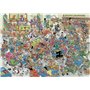 Jan Van Haasteren - JVH - Bataille de Ludo - NK Mens Erger Je Niet - Puzzle Adulte - Humoristique - Carton 100% recyclé - 1000 p