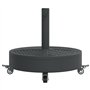 vidaXL Base de Parasol avec Roues pour mâts Ø38 / 48 mm 27 kg Rond, Base de Parasol, Pied de Parasol de terrasse, Porte-Parasol,