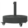 vidaXL Base de Parasol avec Roues pour mâts Ø38 / 48 mm 27 kg Rond, Base de Parasol, Pied de Parasol de terrasse, Porte-Parasol,