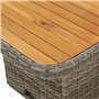 vidaXL Ensemble à Manger de Jardin avec Coussins 2 pcs, Table de Terrasse, Meubles de Patio, Mobilier d'Extérieur, Gris Résine T