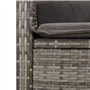 vidaXL Ensemble à Manger de Jardin avec Coussins 2 pcs, Table de Terrasse, Meubles de Patio, Mobilier d'Extérieur, Gris Résine T