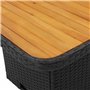 vidaXL Ensemble à Manger de Jardin avec Coussins 2pcs, Table de Terrasse, Meubles de Patio, Mobilier d'Extérieur, Noir Résine Tr