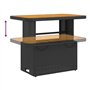vidaXL Ensemble à Manger de Jardin avec Coussins 2pcs, Table de Terrasse, Meubles de Patio, Mobilier d'Extérieur, Noir Résine Tr