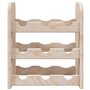 vidaXL Casier à vin 33x25x37 cm Bois de pin Massif, Porte-Verres à vin, casier à vin, casier à vin de Cuisine, Porte-Bouteilles 