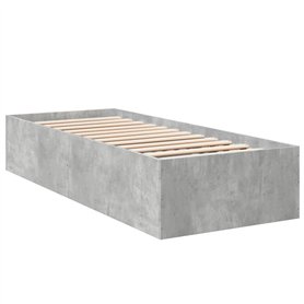 vidaXL Cadre de lit sans Matelas Gris béton 75x190 cm