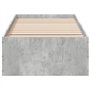 vidaXL Cadre de lit sans Matelas Gris béton 75x190 cm