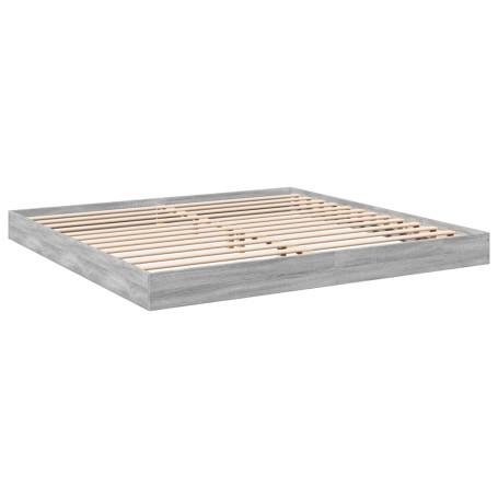VidaXL Cadre de Lit Sonoma Gris 180x200 cm en Bois d'Ingénierie - Meuble de Chambre à Coucher