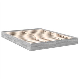 VidaXL Cadre de Lit Sonoma Gris 120x200 cm en Bois d'Ingénierie - Meuble de Chambre à Coucher