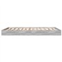 VidaXL Cadre de Lit Sonoma Gris 120x200 cm en Bois d'Ingénierie - Meuble de Chambre à Coucher, Sommier, Lit Double à Panneaux