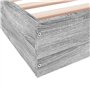 VidaXL Cadre de Lit Sonoma Gris 120x200 cm en Bois d'Ingénierie - Meuble de Chambre à Coucher, Sommier, Lit Double à Panneaux
