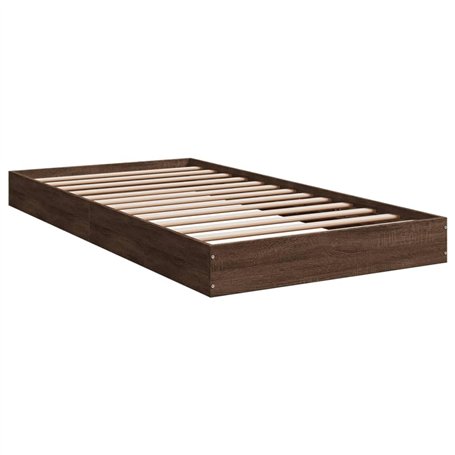 vidaXL Cadre de lit chêne Marron 100x200 cm Bois d'ingénierie
