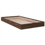 vidaXL Cadre de lit chêne Marron 100x200 cm Bois d'ingénierie, Meuble de Chambre à Coucher, sommier, lit de Palette, lit, lit Si