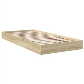 vidaXL Cadre de lit chêne Sonoma 90x200 cm Bois d'ingénierie