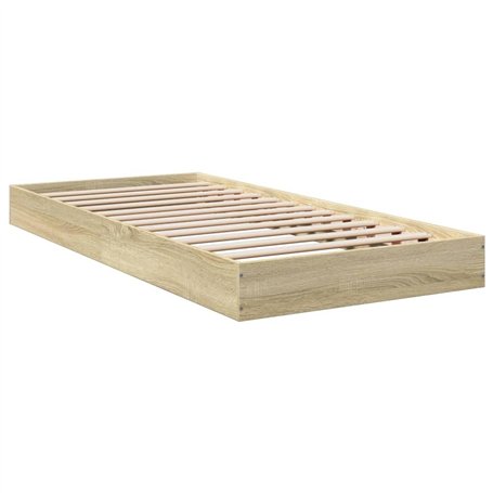 vidaXL Cadre de lit chêne Sonoma 90x200 cm Bois d'ingénierie