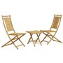 vidaXL Ensemble de Bistro 3 pcs Bambou