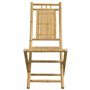 vidaXL Ensemble de Bistro 3 pcs Bambou, Ensemble de Bistro de Jardin, Ensemble de Balcon, Ensemble de Meubles d'extérieur