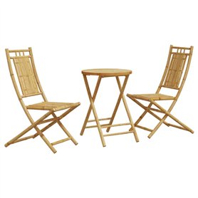 vidaXL Ensemble de Bistro 3 pcs Bambou