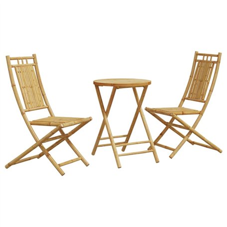 vidaXL Ensemble de Bistro 3 pcs Bambou