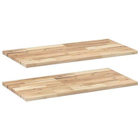 vidaXL Étagères flottantes 2 pcs 80x40x2 cm Acacia Massif Non traité