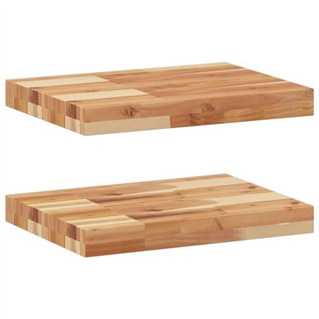 vidaXL Étagères flottantes 2 pcs 40x30x4 cm Acacia Massif à l'huile