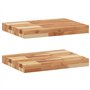 vidaXL Étagères flottantes 2 pcs 40x30x4 cm Acacia Massif à l'huile